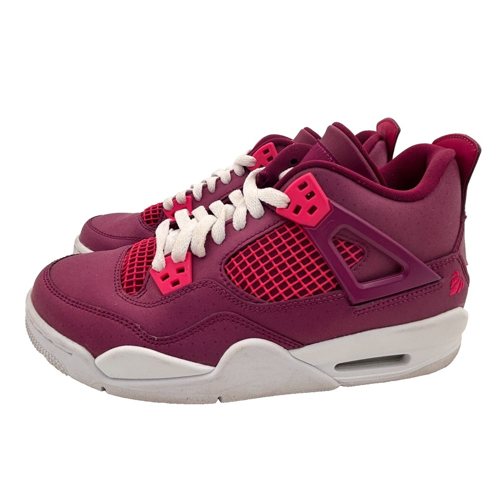 Nike Air Jordan 4 Valentines Day Sneakers True Berry 487724-661 Youth Size 6.5Y